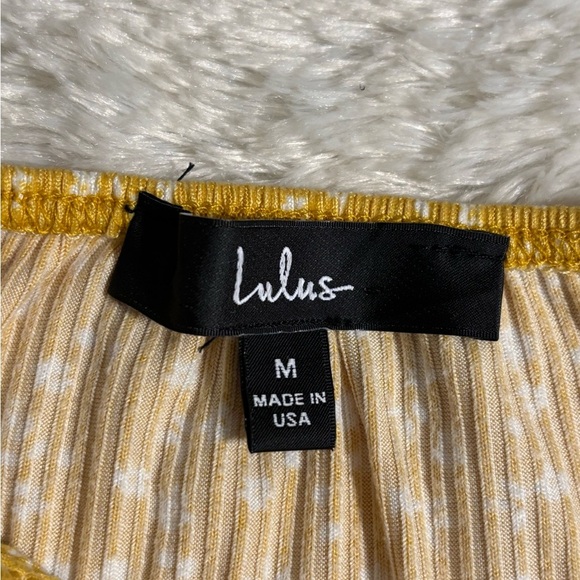 Come Into Bloom Mustard Yellow Floral Print Tie-Back Bodysuit - Size Medium - Picture 6 of 7